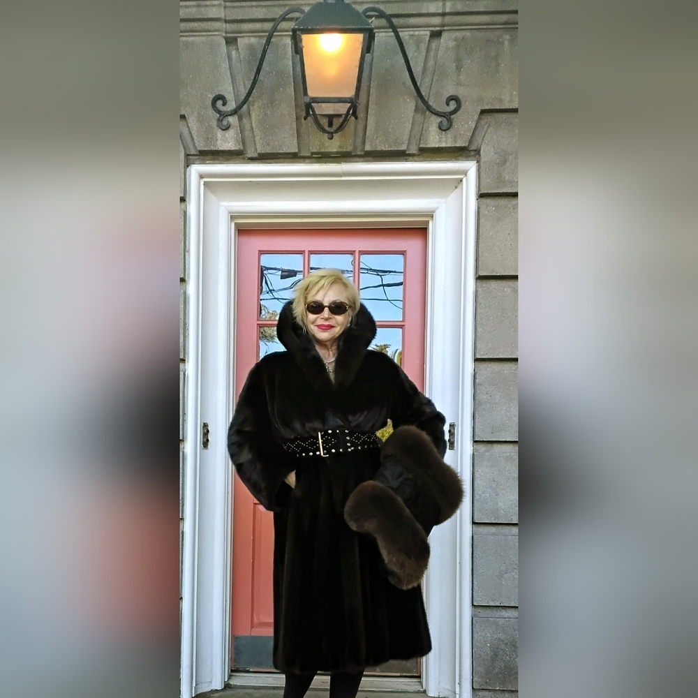 Luxurious Real Full Length Mink Stroller Coat Med